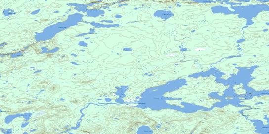 Miminiska Lake Topographic map 052P10 at 1:50,000 Scale