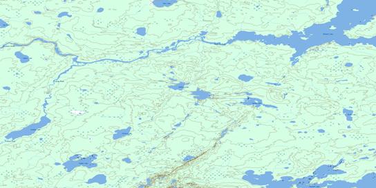 Ozhiski Lake Topographic map 052P15 at 1:50,000 Scale