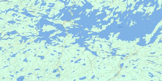 Wunnummin Lake Topo Map 053A14 at 1:50,000 scale - National Topographic System of Canada (NTS) - Toporama map