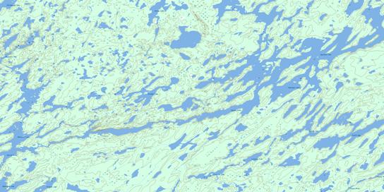 Wapikopa Lake Topographic map 053A16 at 1:50,000 Scale