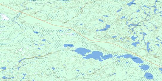 Menako Lakes Topo Map 053B01 at 1:50,000 scale - National Topographic System of Canada (NTS) - Toporama map