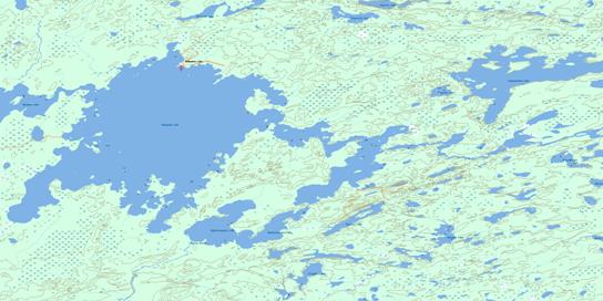 Weagamow Lake Topographic map 053B14 at 1:50,000 Scale