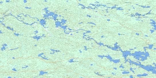 Horseshoe Lake Topo Map 053D04 at 1:50,000 scale - National Topographic System of Canada (NTS) - Toporama map