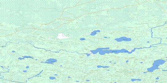 Lily Pad Lake Topo Map 053E03 at 1:50,000 scale - National Topographic System of Canada (NTS) - Toporama map