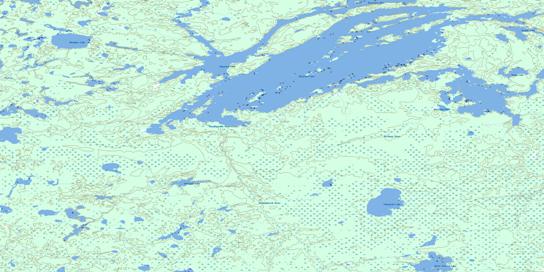Bigstone Lake Topo Map 053E12 at 1:50,000 scale - National Topographic System of Canada (NTS) - Toporama map