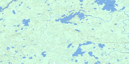 Munekun Lake Topo Map 053G06 at 1:50,000 scale - National Topographic System of Canada (NTS) - Toporama map