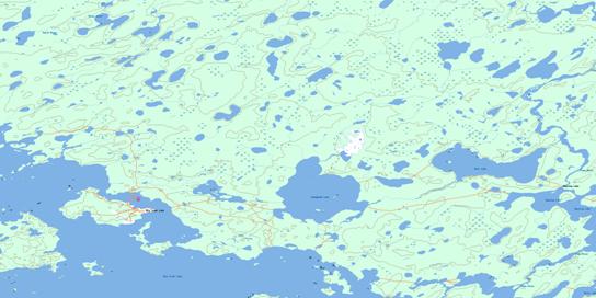 Sandybank Lake Topo Map 053H13 at 1:50,000 scale - National Topographic System of Canada (NTS) - Toporama map