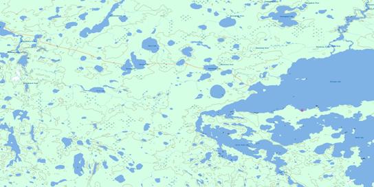 Kistigan Lake Topo Map 053K10 at 1:50,000 scale - National Topographic System of Canada (NTS) - Toporama map