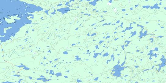 Pesanapisko Lake Topo Map 053K12 at 1:50,000 scale - National Topographic System of Canada (NTS) - Toporama map