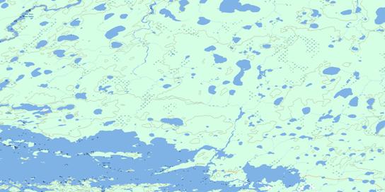 Yellowback Island Topographic map 053K13 at 1:50,000 Scale