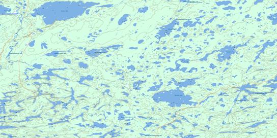 Mistuhe Lake Topo Map 053L01 at 1:50,000 scale - National Topographic System of Canada (NTS) - Toporama map