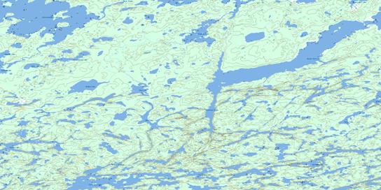 Opom Lake Topo Map 053L03 at 1:50,000 scale - National Topographic System of Canada (NTS) - Toporama map