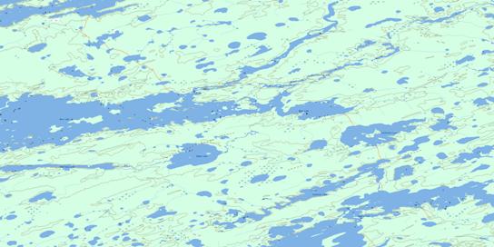 Powstick Lake Topographic map 053M04 at 1:50,000 Scale