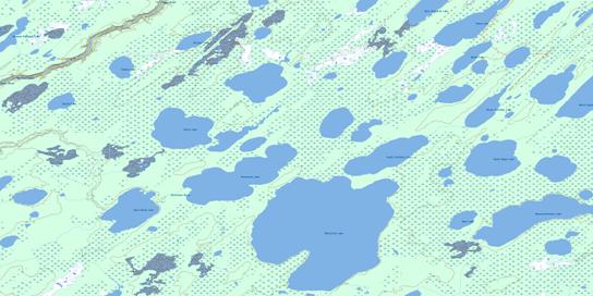 Michiskan Lake Topographic map 053N11 at 1:50,000 Scale