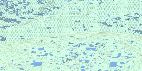 Bouchard Lake Topographic map 054B07 at 1:50,000 Scale