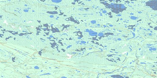 Forsberg Lake Topo Map 054B08 at 1:50,000 scale - National Topographic System of Canada (NTS) - Toporama map