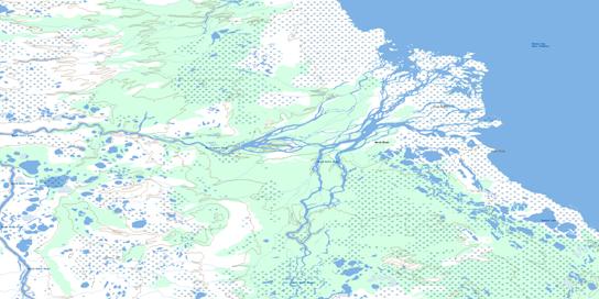 Knife Delta Topo Map 054L15 at 1:50,000 scale - National Topographic System of Canada (NTS) - Toporama map