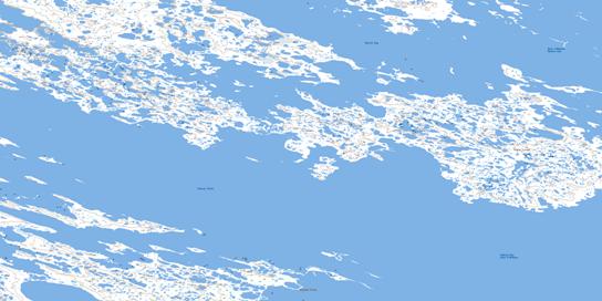 Bibby Island Topo Map 055F14 at 1:50,000 scale - National Topographic System of Canada (NTS) - Toporama map