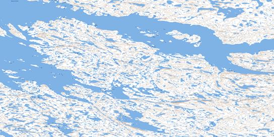 Bowser Island Topo Map 055N14 at 1:50,000 scale - National Topographic System of Canada (NTS) - Toporama map