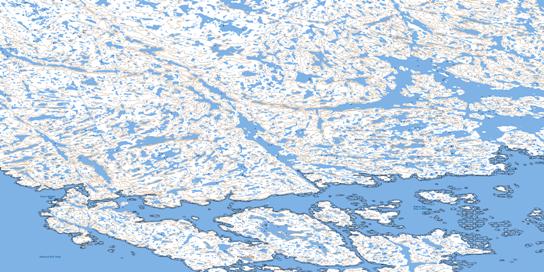 Hanbury Island Topo Map 055O10 at 1:50,000 scale - National Topographic System of Canada (NTS) - Toporama map