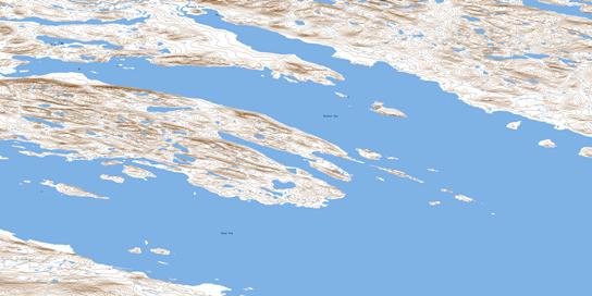 Bennett Bay Topo Map 056H13 at 1:50,000 scale - National Topographic System of Canada (NTS) - Toporama map