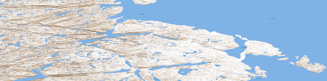 Elizabeth Harbour Topographic map 057F09 at 1:50,000 Scale