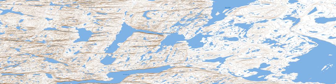 Nudlukta Lake Topo Map 057G11 at 1:50,000 scale - National Topographic System of Canada (NTS) - Toporama map