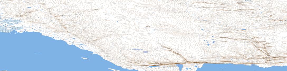 Kuksik River Topo Map 058B14 at 1:50,000 scale - National Topographic System of Canada (NTS) - Toporama map