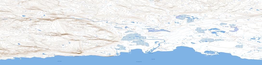 Pingualuk Hill Topo Map 058B15 at 1:50,000 scale - National Topographic System of Canada (NTS) - Toporama map