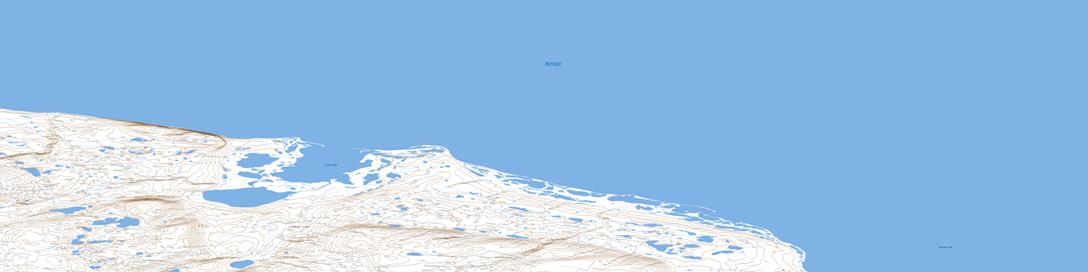 Irvine Bay Topo Map 058F01 at 1:50,000 scale - National Topographic System of Canada (NTS) - Toporama map