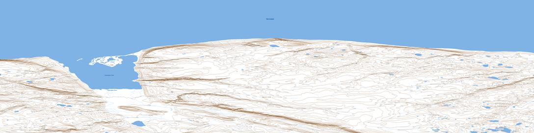 Cunningham Inlet Topo Map 058F02 at 1:50,000 scale - National Topographic System of Canada (NTS) - Toporama map