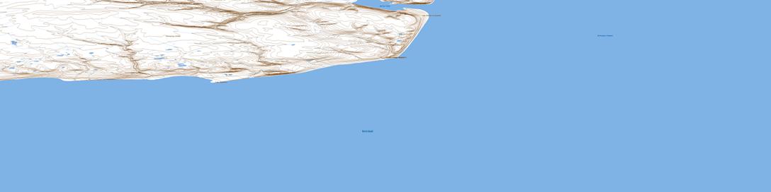 Cape Hotham Topo Map 058F10 at 1:50,000 scale - National Topographic System of Canada (NTS) - Toporama map