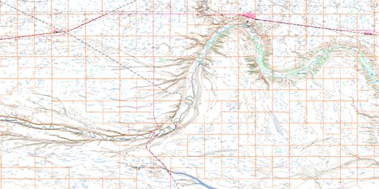 Oxbow Topo Map 062E01 at 1:50,000 scale - National Topographic System of Canada (NTS) - Toporama map