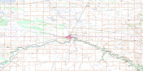 Souris Topographic map 062F09 at 1:50,000 Scale