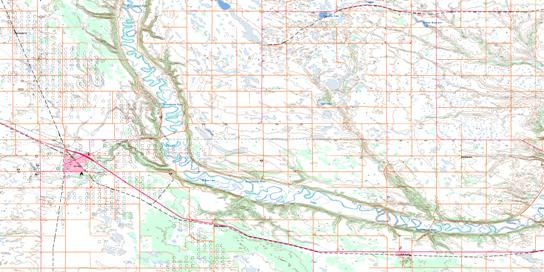 Virden Topo Map 062F15 at 1:50,000 scale - National Topographic System of Canada (NTS) - Toporama map