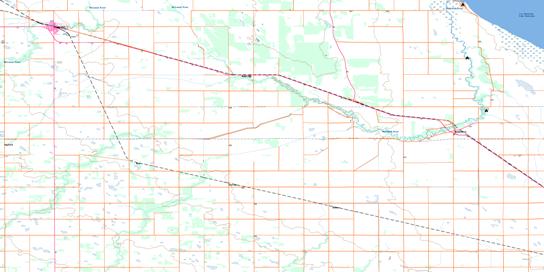 Gladstone Topo Map 062J02 at 1:50,000 scale - National Topographic System of Canada (NTS) - Toporama map
