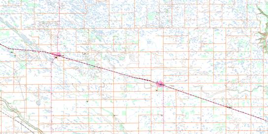 Langenburg Topographic map 062K13 at 1:50,000 Scale