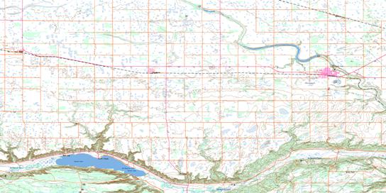 Esterhazy Topographic map 062L09 at 1:50,000 Scale