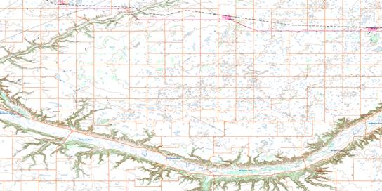 Lemberg Topo Map 062L11 at 1:50,000 scale - National Topographic System of Canada (NTS) - Toporama map
