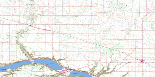 Fort Qu'Appelle Topo Map 062L13 at 1:50,000 scale - National Topographic System of Canada (NTS) - Toporama map