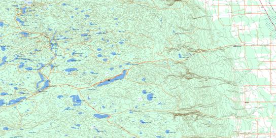 Singush Lake Topographic map 062N10 at 1:50,000 Scale