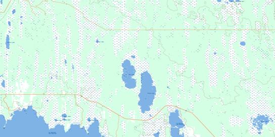 Proulx Lake Topo Map 062O14 at 1:50,000 scale - National Topographic System of Canada (NTS) - Toporama map