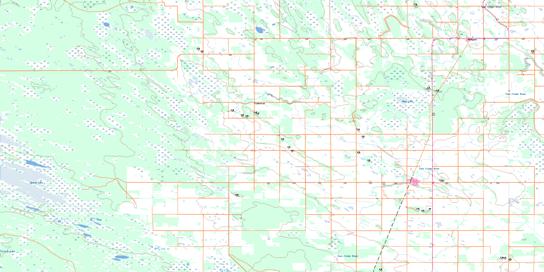 Hodgson Topo Map 062P04 at 1:50,000 scale - National Topographic System of Canada (NTS) - Toporama map