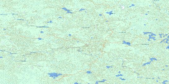 One Hole Lake Topo Map 063A08 at 1:50,000 scale - National Topographic System of Canada (NTS) - Toporama map