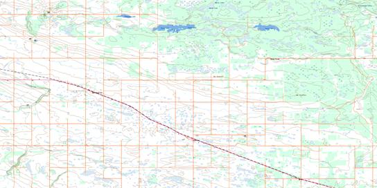 Lintlaw Topo Map 063D03 at 1:50,000 scale - National Topographic System of Canada (NTS) - Toporama map