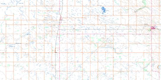 Kelvington Topo Map 063D04 at 1:50,000 scale - National Topographic System of Canada (NTS) - Toporama map