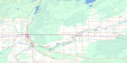 Hudson Bay Topo Map 063D16 at 1:50,000 scale - National Topographic System of Canada (NTS) - Toporama map