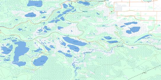 Culdesac Lake Topo Map 063F12 at 1:50,000 scale - National Topographic System of Canada (NTS) - Toporama map