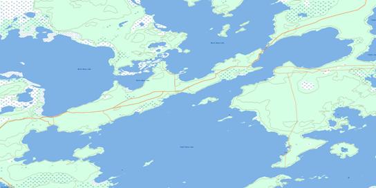 Crossing Bay Topo Map 063F16 at 1:50,000 scale - National Topographic System of Canada (NTS) - Toporama map