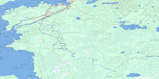 Norway House Topo Map 063H13 at 1:50,000 scale - National Topographic System of Canada (NTS) - Toporama map